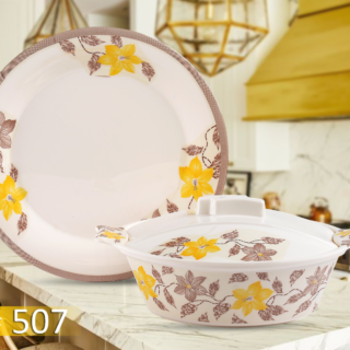 8-Person Melamine Dinner Set Floral Design