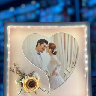 Romantic LED Heart-Shaped Shadow Box Frame