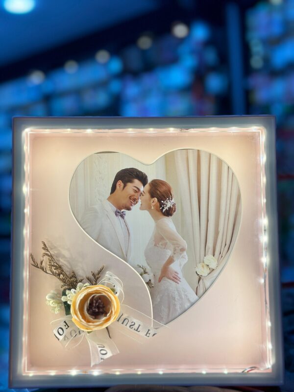 Romantic LED Heart-Shaped Shadow Box Frame