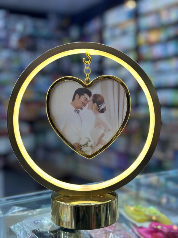 Romantic Heart-Shaped LED Photo Frame