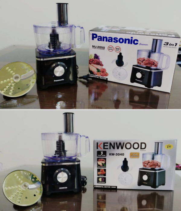 Panasonic & Kenwood 3-in-1 Food Processors