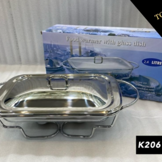 TORAY GOLD Food Warmer with Glass Dish