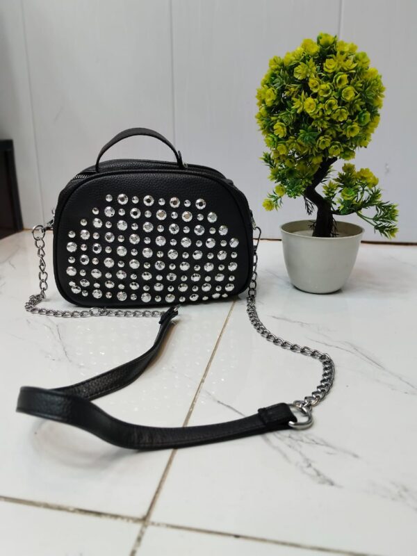 Black Rhinestone Bag – Stylish & Elegant