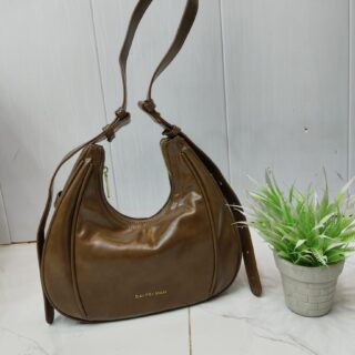 Vintage Brown Leather Shoulder Bag