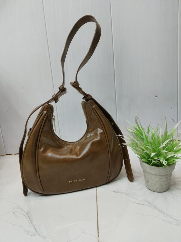 Vintage Brown Leather Shoulder Bag