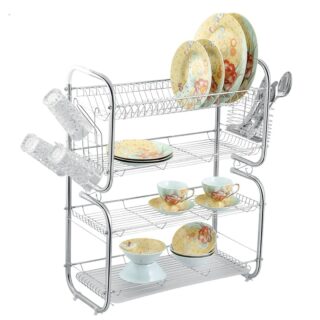 Dish Drying Rack with Side Glass