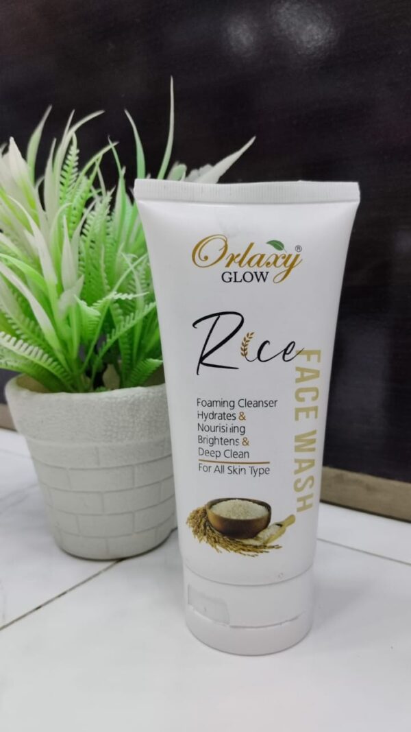 Orlaxy Glow Rice Face Wash – Foaming Cleanser