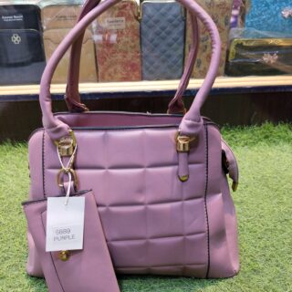 Purple Handbag with Pouch
