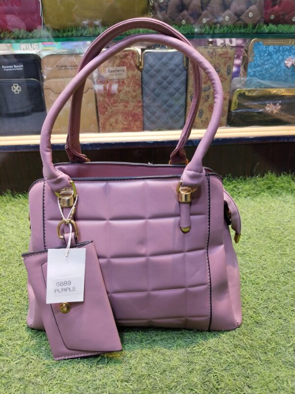 Purple Handbag with Pouch
